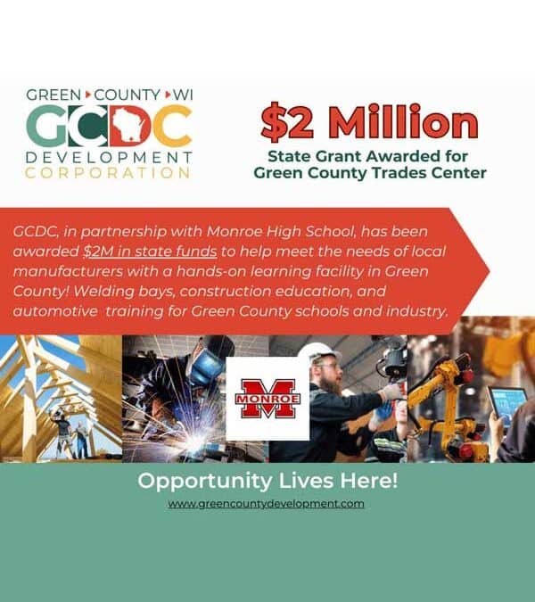 Green County Receives $2M in State Funds for Trades Center